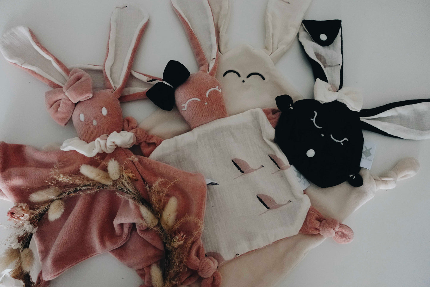 Attache-tétine Velours - Flamands Rose