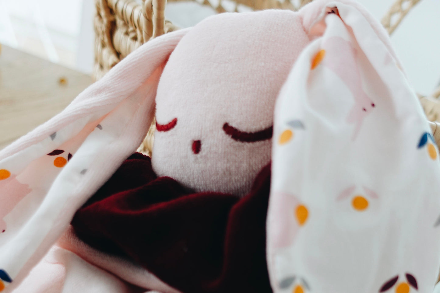 PROTOTYPE - Bouillotte noyaux de cerise Velours - Lapinous