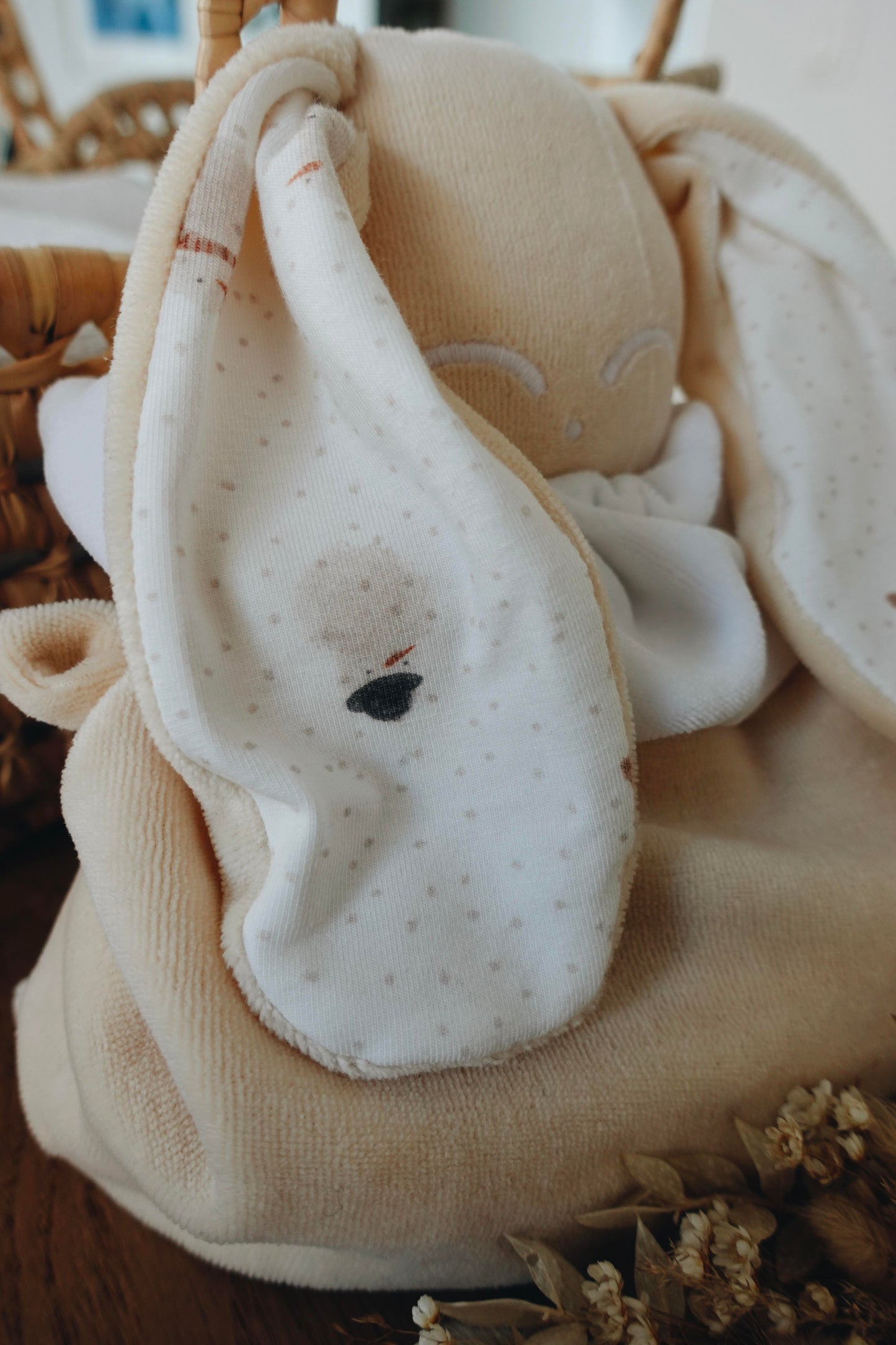 Bouillotte noyaux de cerise Velours - Snowman