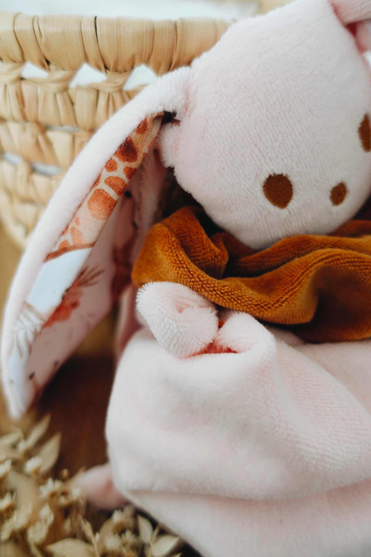 Bouillotte noyaux de cerise Velours - Girafes