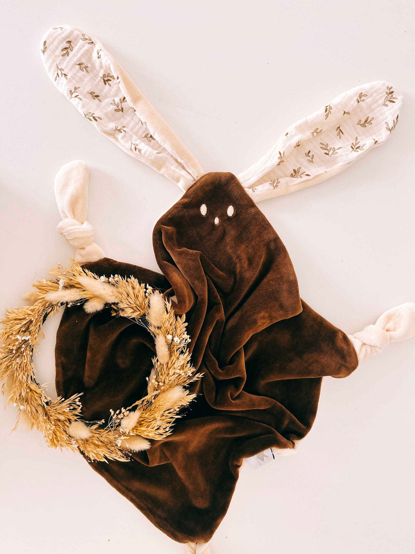 Doudou Velours Cocooning Noeuds - Petit Feuillage