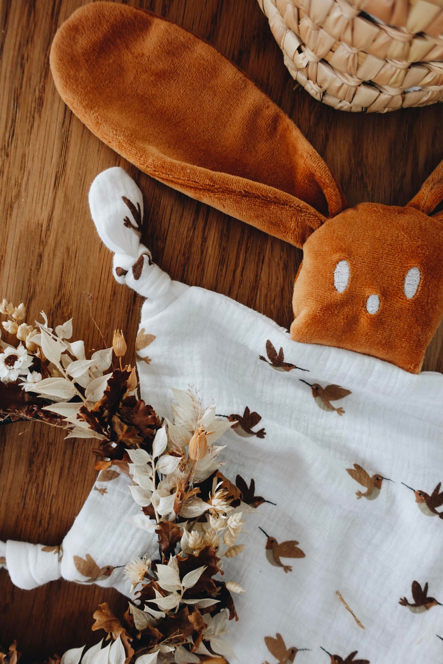 Doudou Mousseline Oiseaux