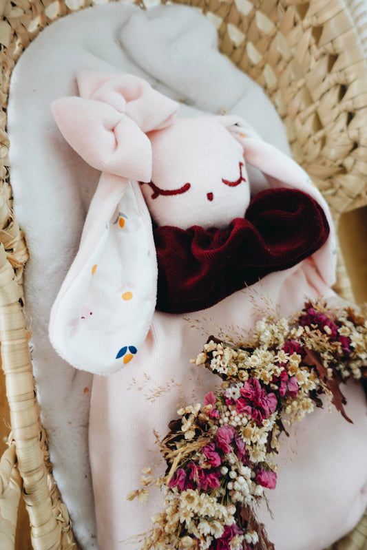 PROTOTYPE - Bouillotte noyaux de cerise Velours - Lapinous