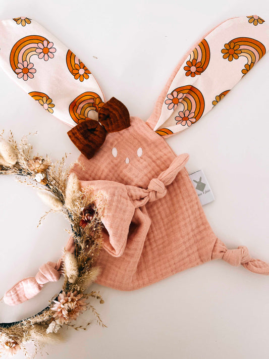 Doudou Lange Mini Noeuds - Flower Rainbow