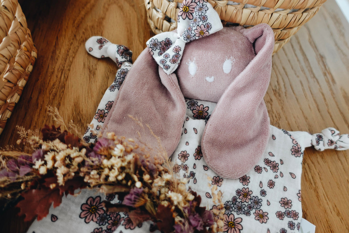 Doudou Mousseline Flower Leaves