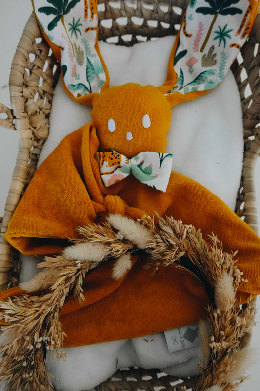 Doudou Eponge Gaufrette - Léopard