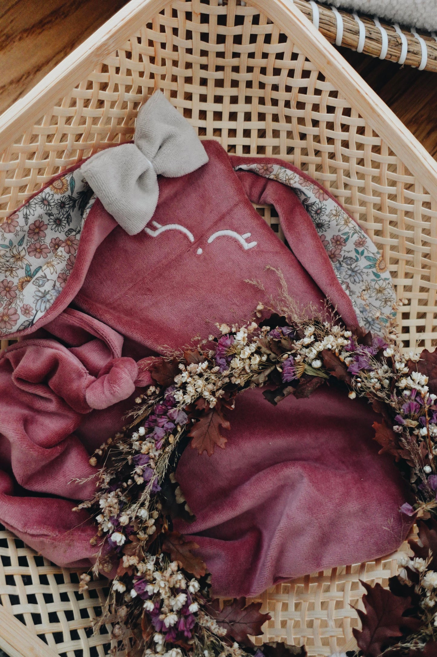 Doudou Velours Classique Noeuds - Fleurs des Champs