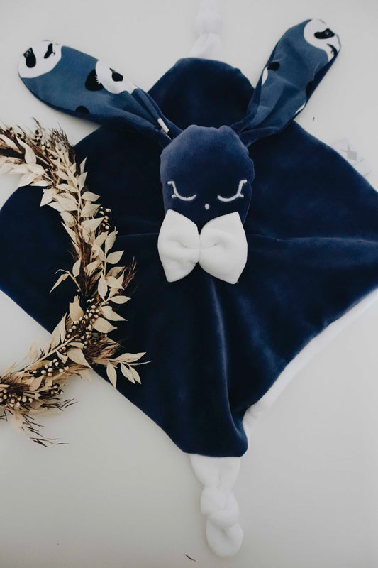 Doudou Velours Câlin Noeuds - Pandas