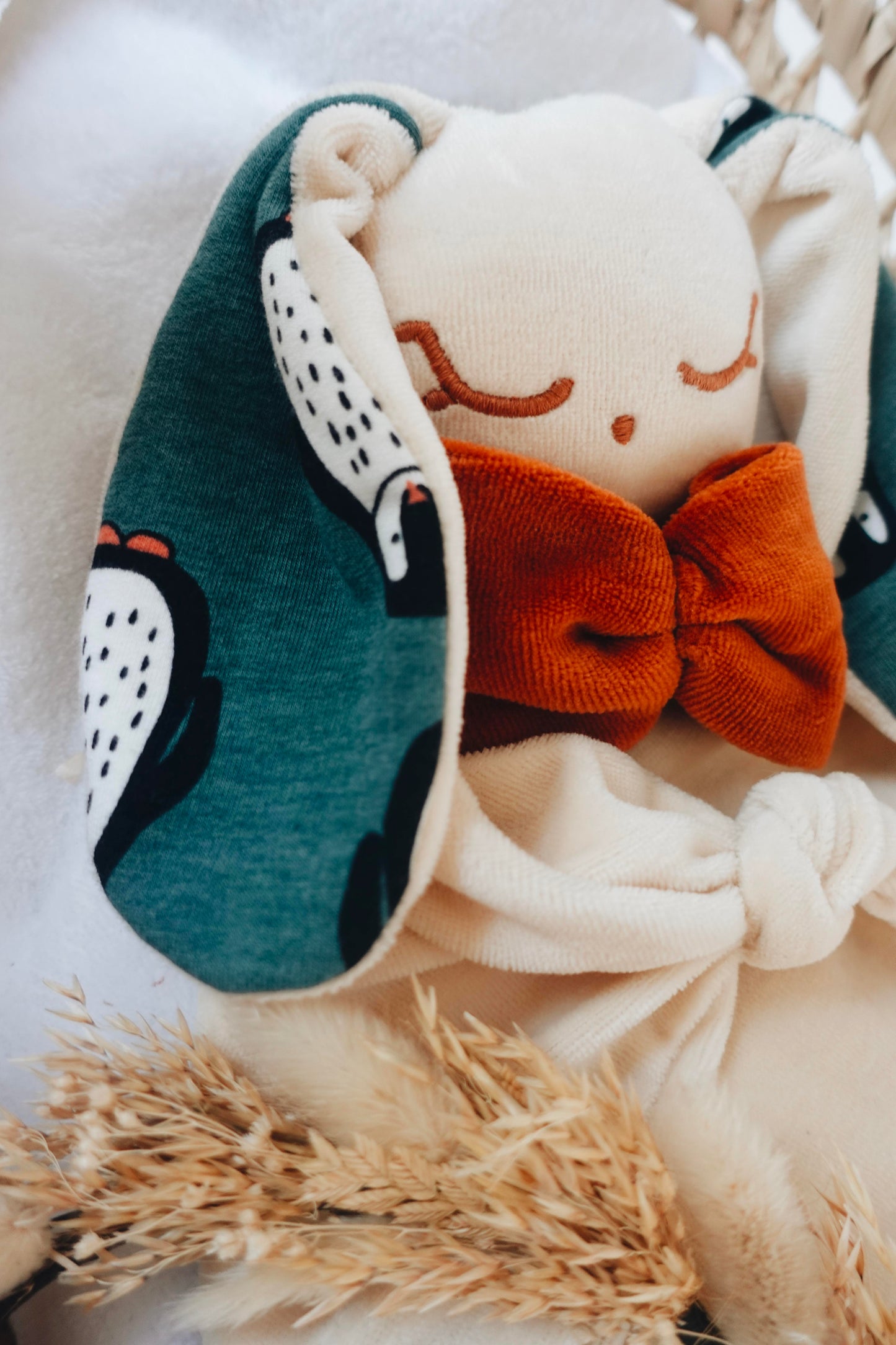 Doudou Velours Gaufrette - Pingouins
