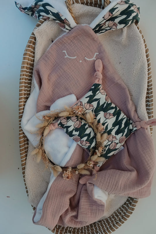 PROTOTYPE - Couverture Lange 60x60cm - Tulipes