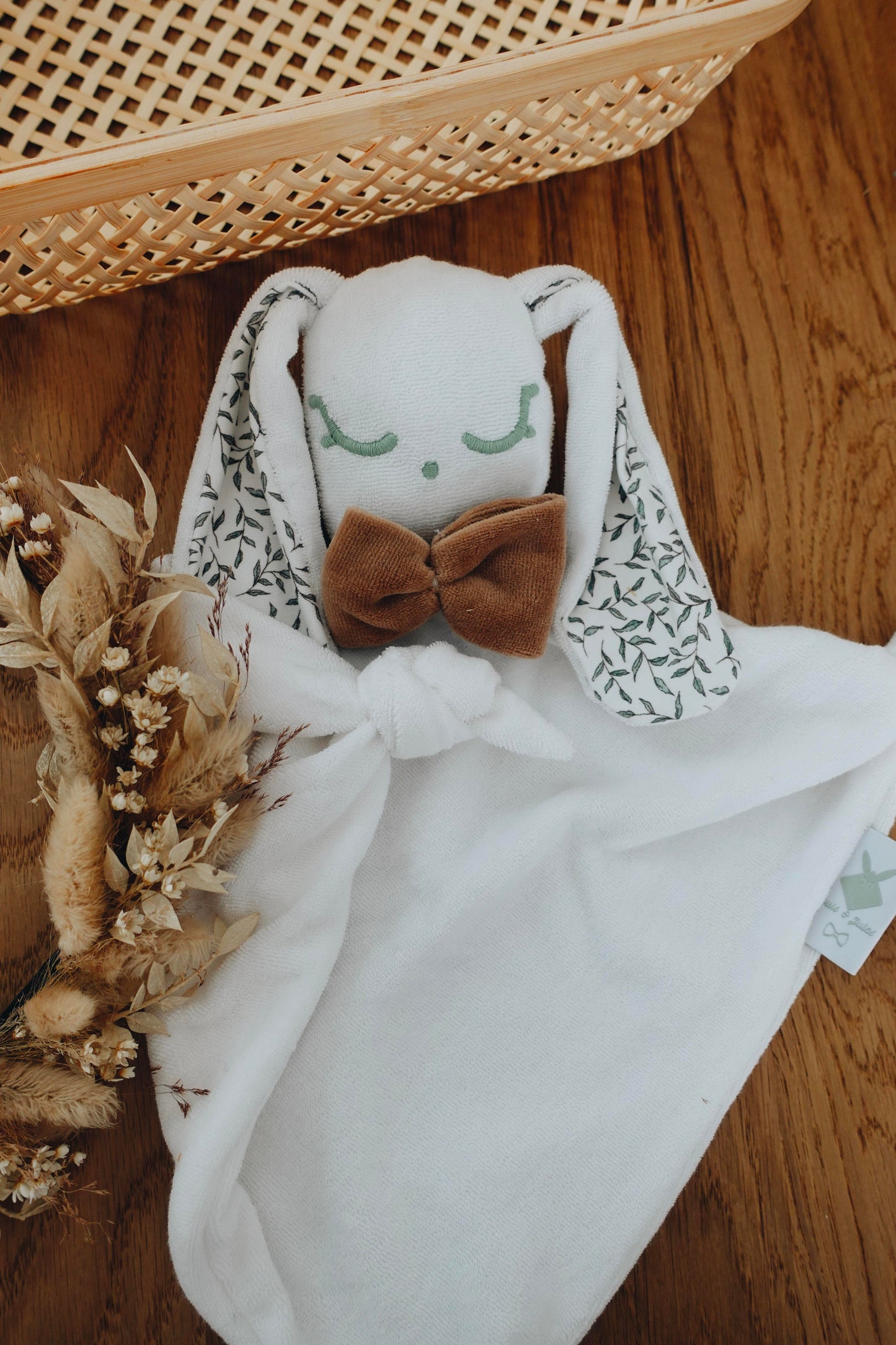 Doudou Éponge Gaufrette - Green Leaves