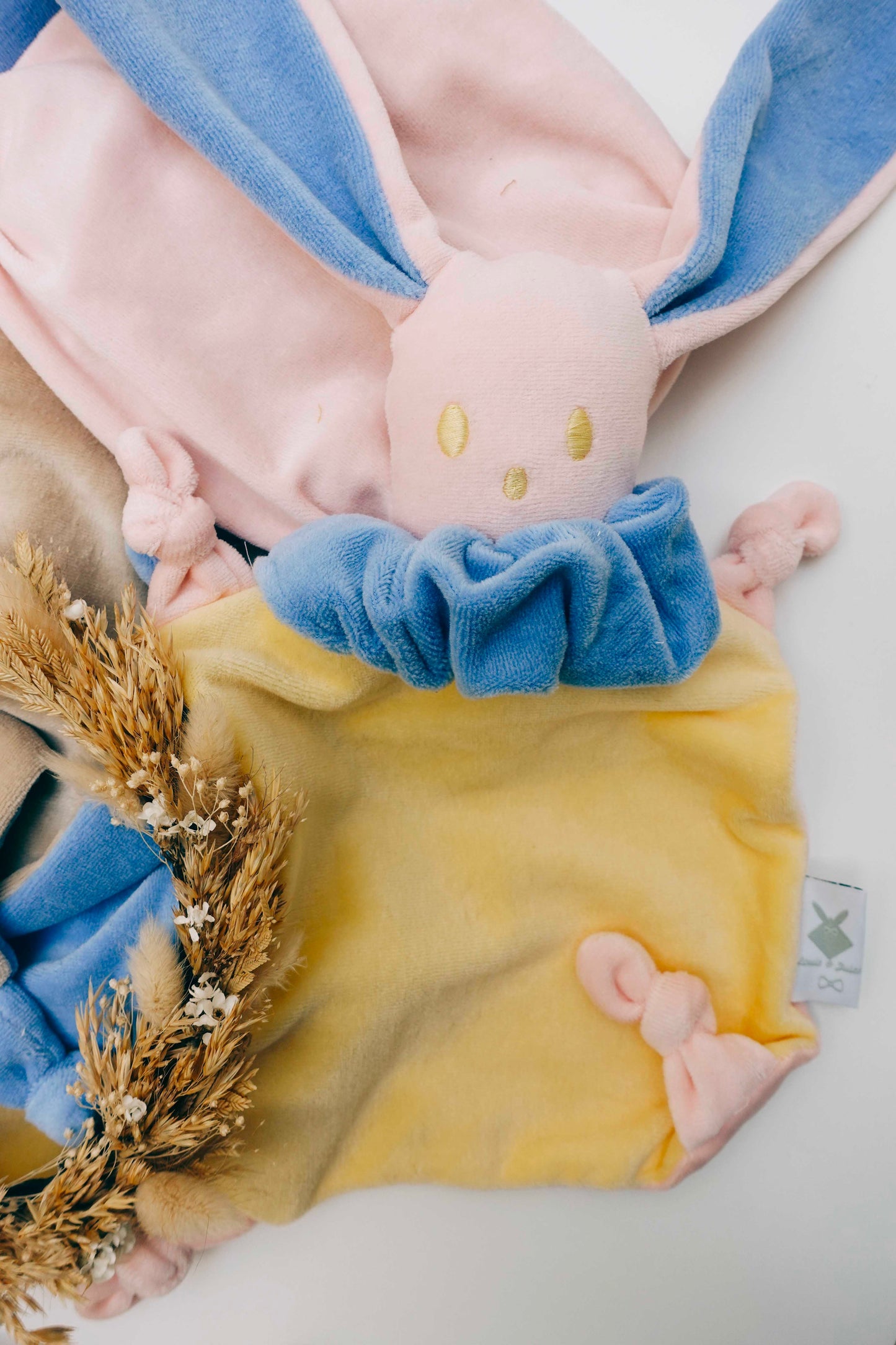 PROTOTYPE - Doudou Velours Chouchou – Color Block Pastel Chamallow
