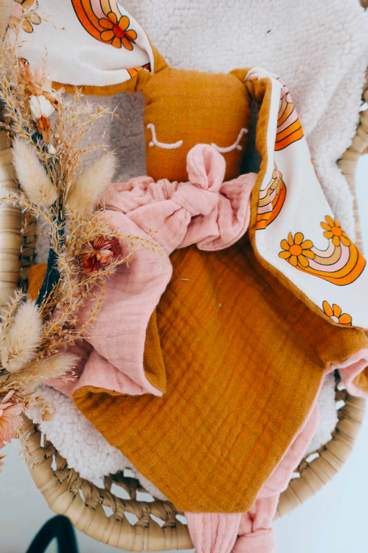 Doudou Lange Câlin Noeuds - Flower Rainbow