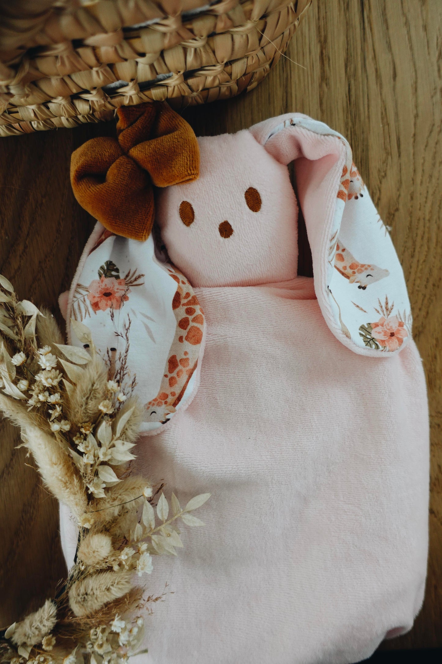 Bouillotte noyaux de cerise Velours - Girafes