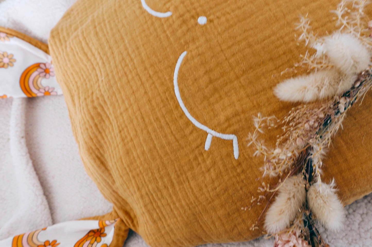 Petit Coussin Lange - Flower Rainbow