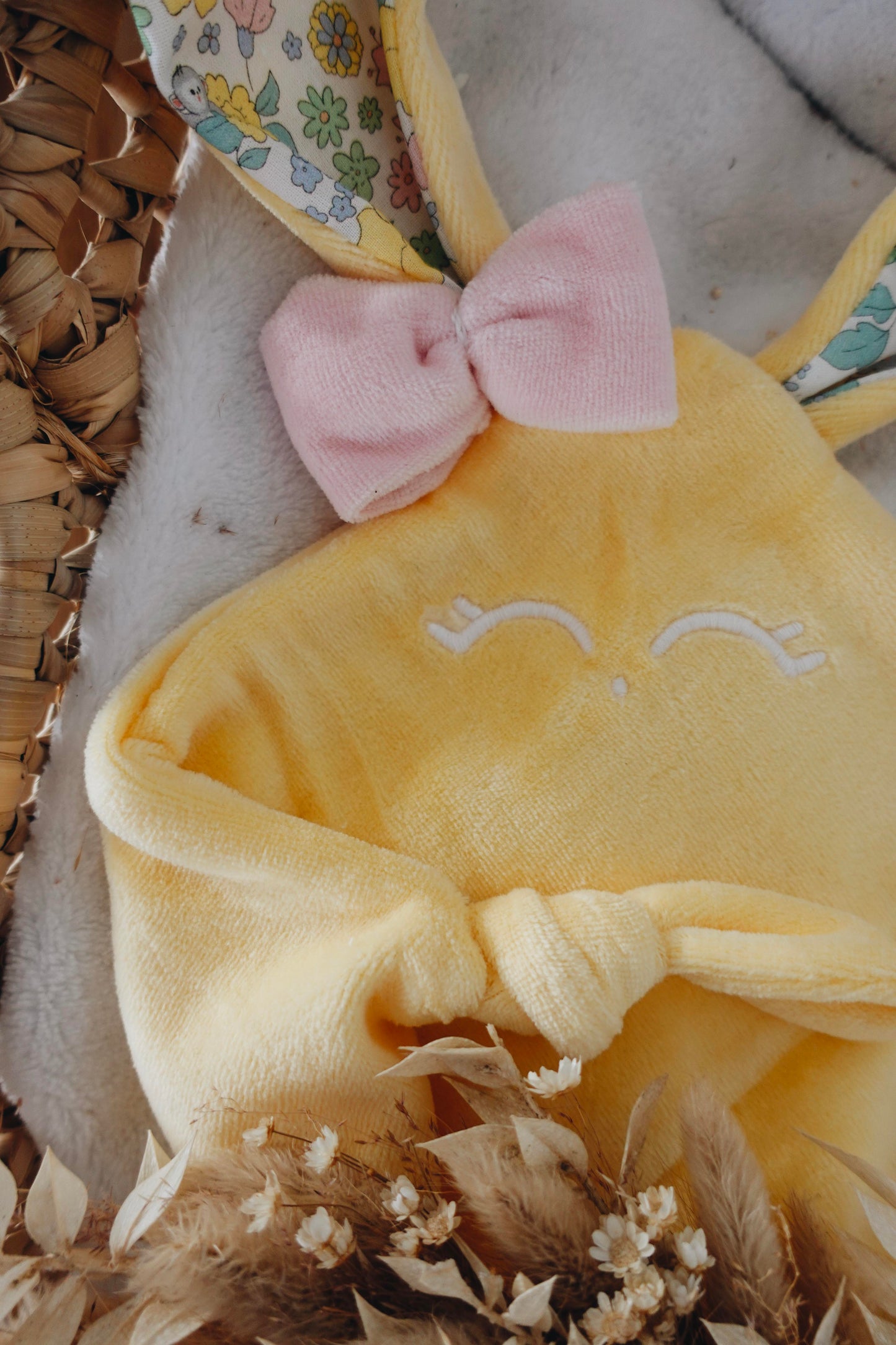 Doudou Velours Mini Noeuds - Kawaii Animals