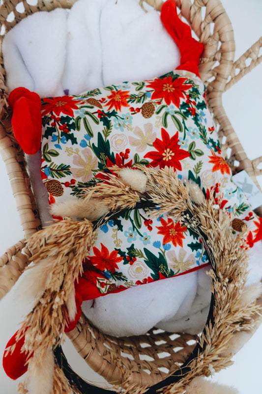 PROTOTYPE - Mini Bouillotte noyaux de cerise Velours - Poinsettia