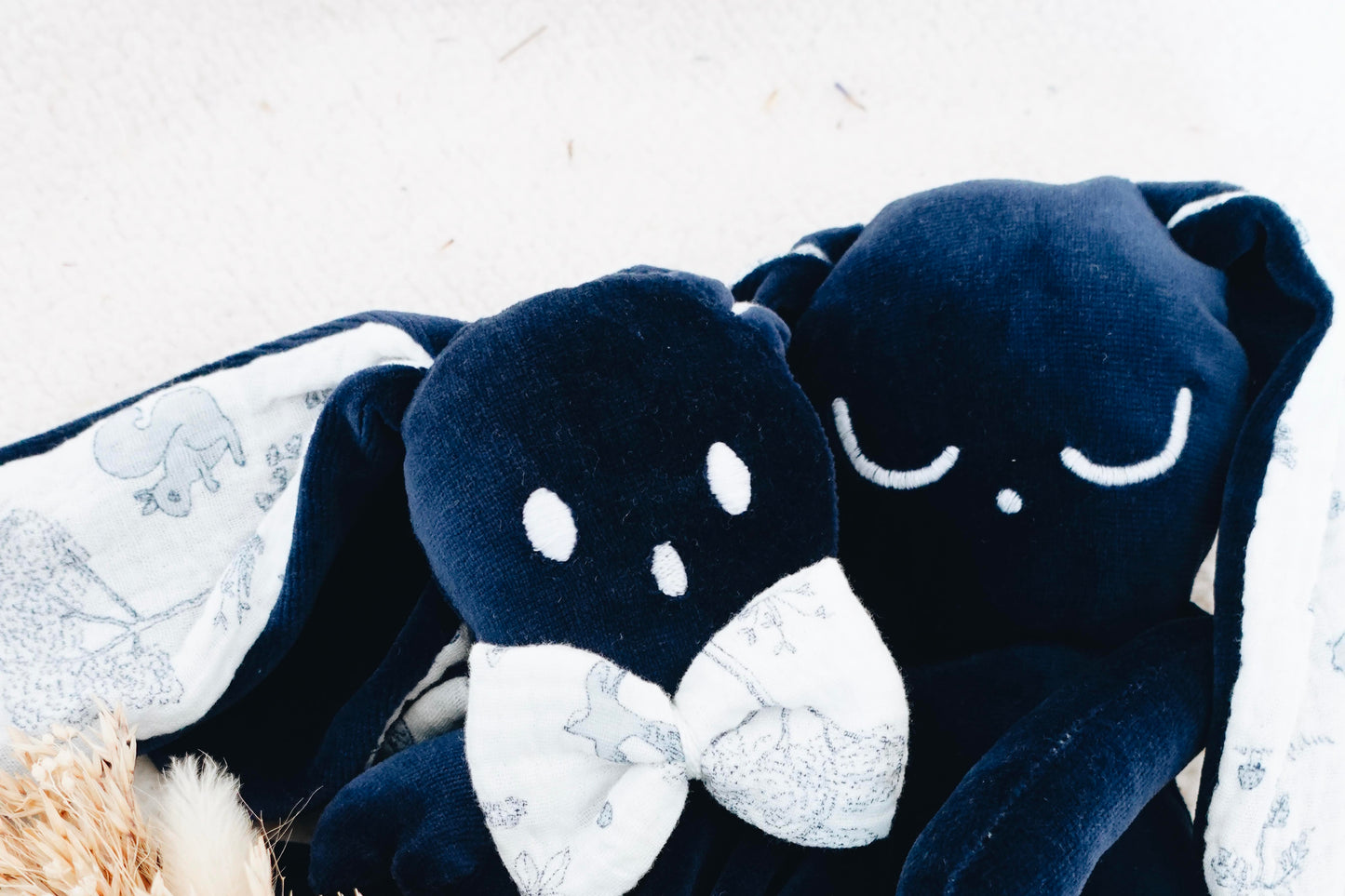 Doudou Velours Câlin Noeuds - Forêt