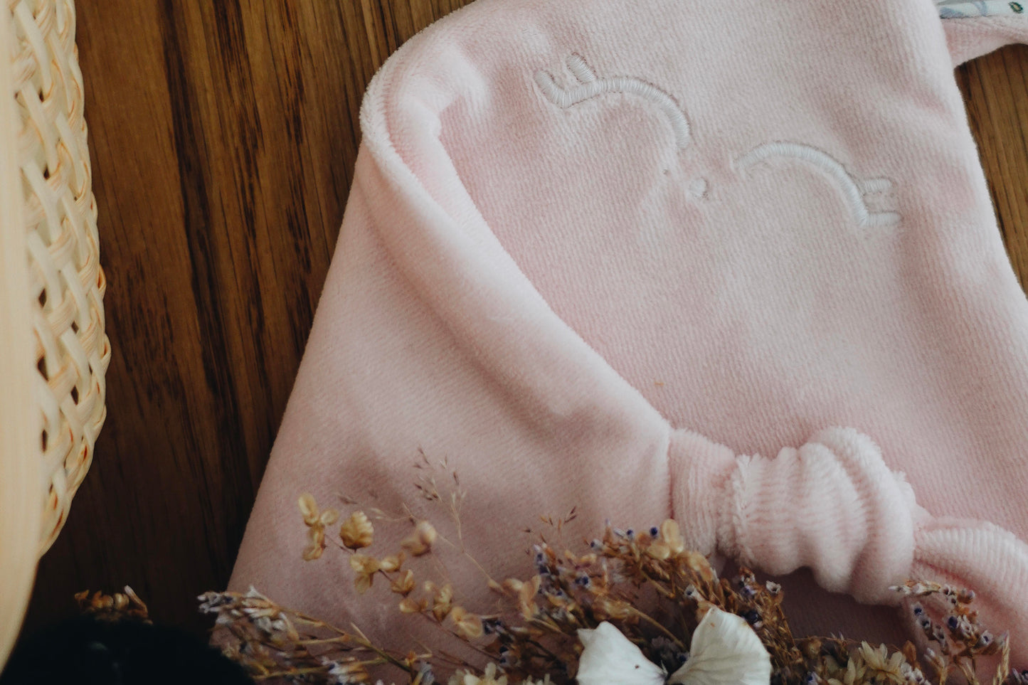 PROTOTYPE - Doudou Velours Mini Noeuds - Cottontails Blossom