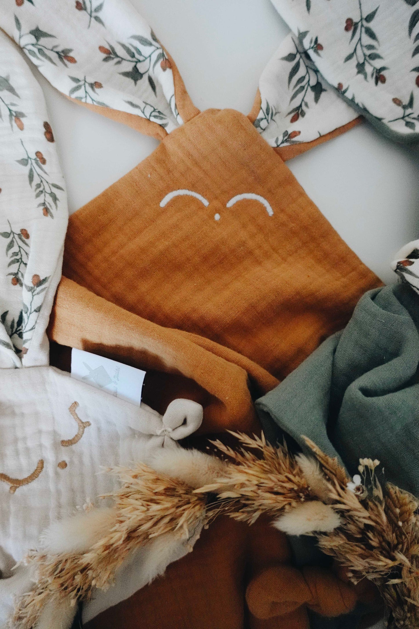 Doudou lange Classique Noeuds - Clémentines