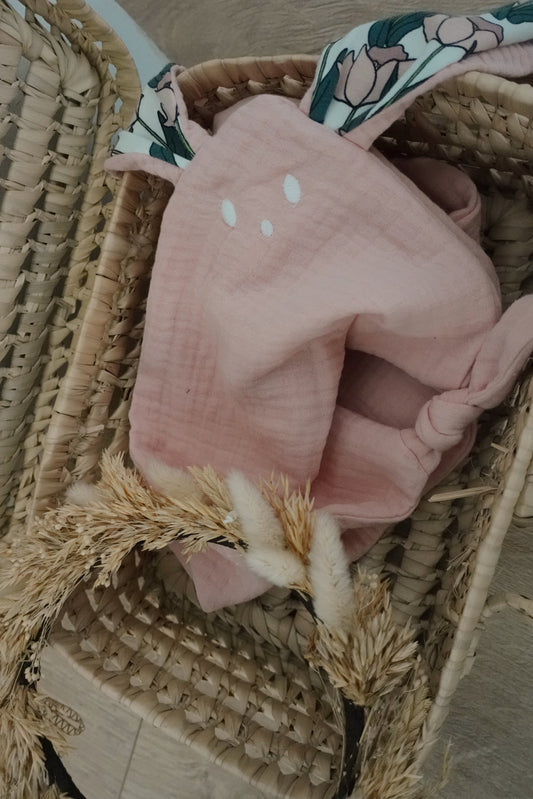 PROTOTYPE - Doudou Lange Cocooning Noeuds - Tulipes