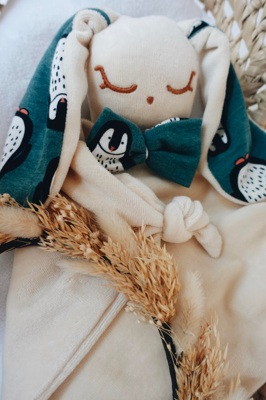 Doudou Velours Gaufrette - Pingouins