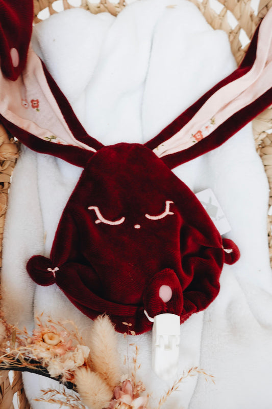 PROTOTYPE - Attache-tétine Velours - Poésie