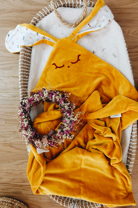 PROTOTYPE - Couverture Velours Noeuds 60x60cm - Lapinous