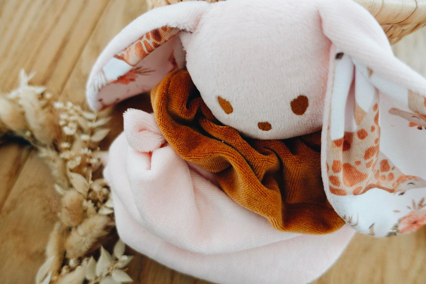 Bouillotte noyaux de cerise Velours - Girafes