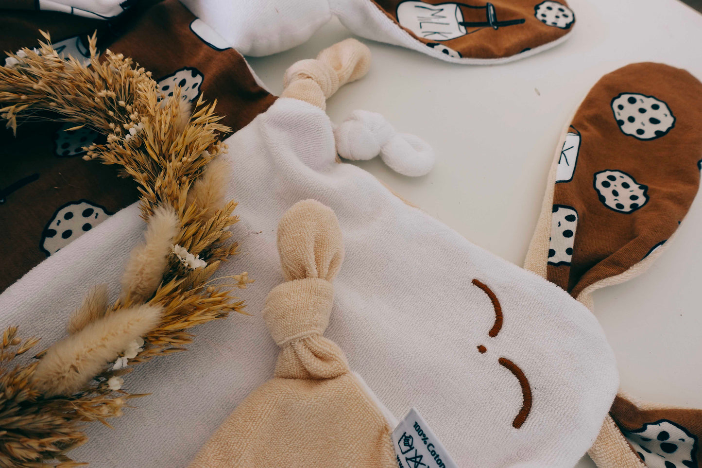 Doudou Eponge Mini Noeuds - Milk and Cookies