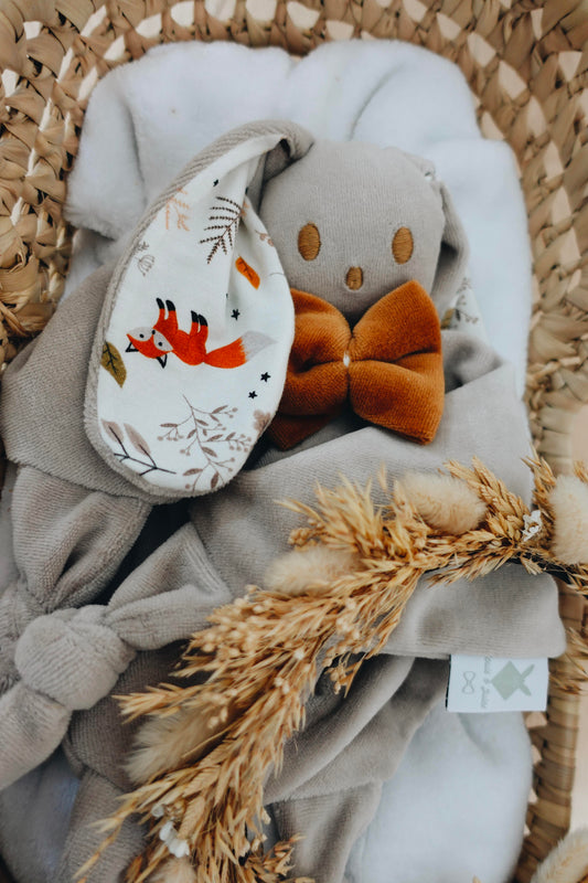 Doudou Velours Câlin Noeuds - Renards