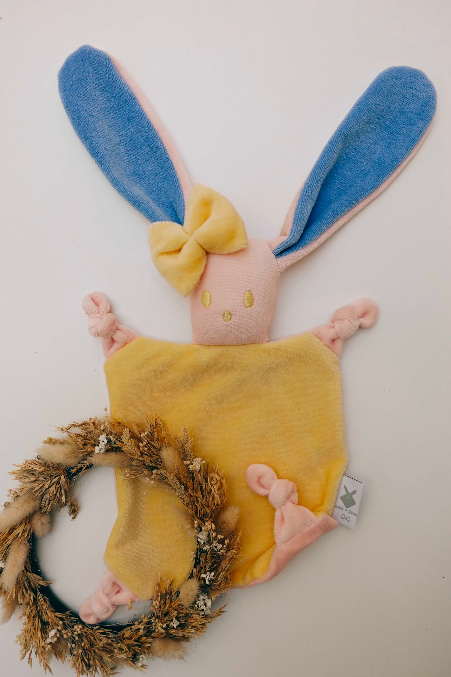 PROTOTYPE - Doudou Velours Chouchou – Color Block Pastel Chamallow