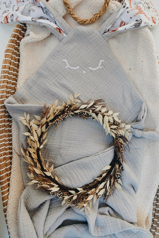 PROTOTYPE - Couverture Lange Noeuds 60x60cm - Safari