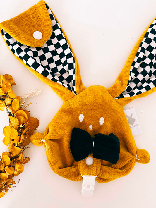 Attache-tétine Velours - Chessboard