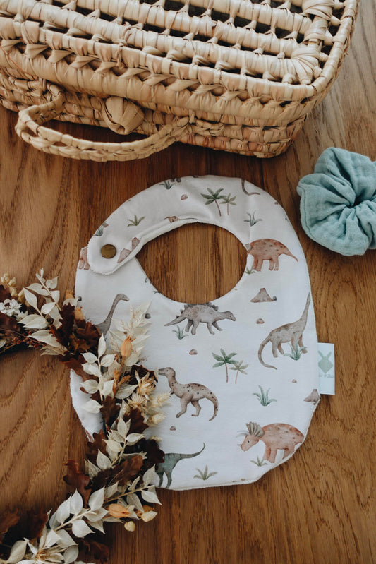 Bavoir bébé - Dino Pastel