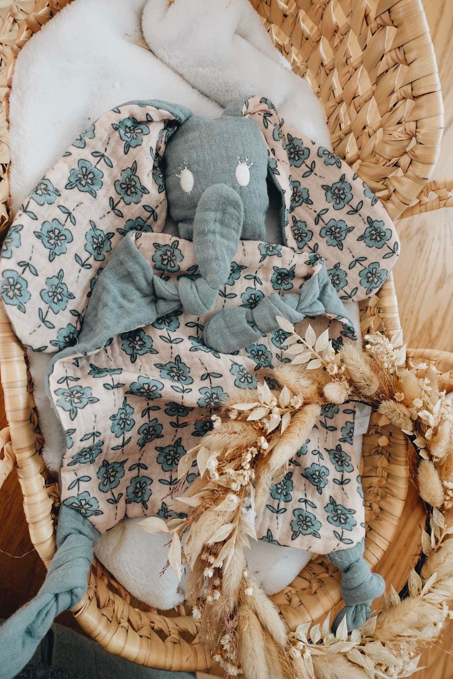 Doudou Lange Chouchou – Turquoise Petals