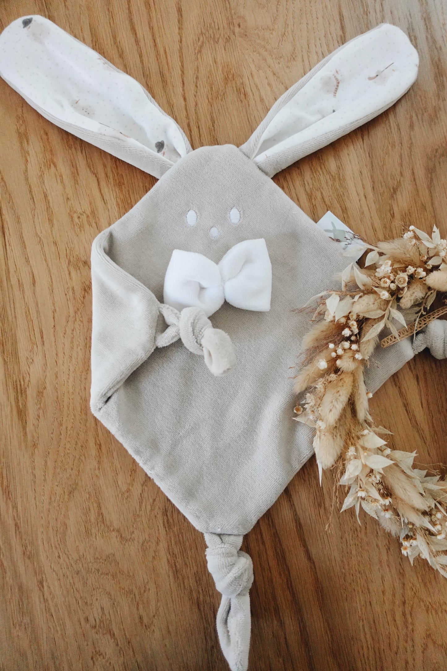 PROTOTYPE -Doudou Velours Mini Noeuds - Snowman