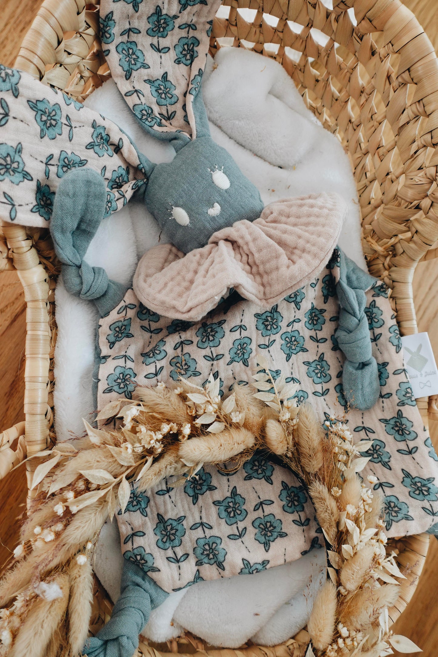 Doudou Lange Chouchou – Turquoise Petals