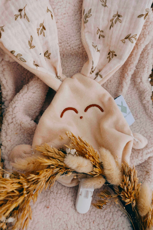 Attache-tétine Velours - Petit Feuillage