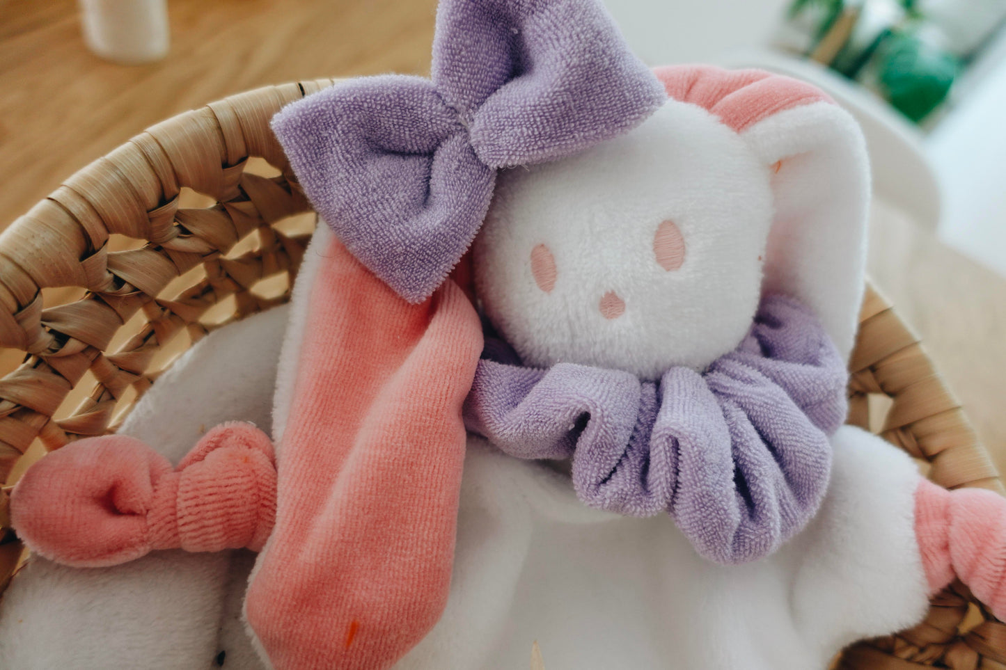 Doudou Toudoux Bubblegum/Blanc