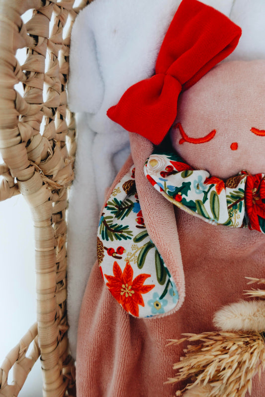 PROTOTYPE - Bouillotte noyaux de cerise Velours - Poinsettia