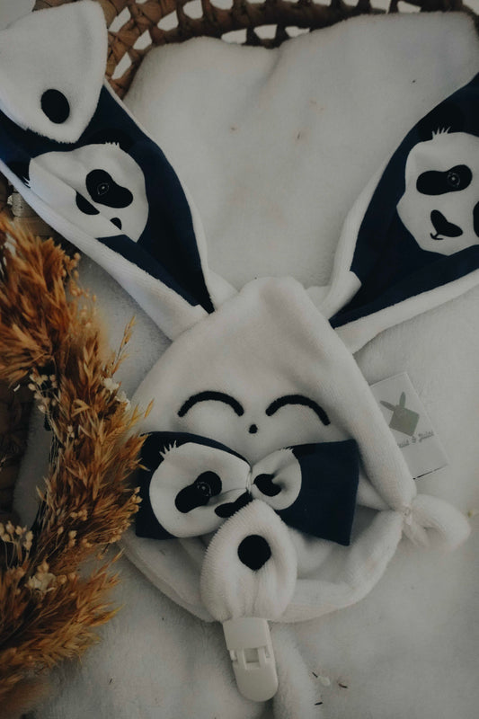 Attache-tétine Velours - Pandas