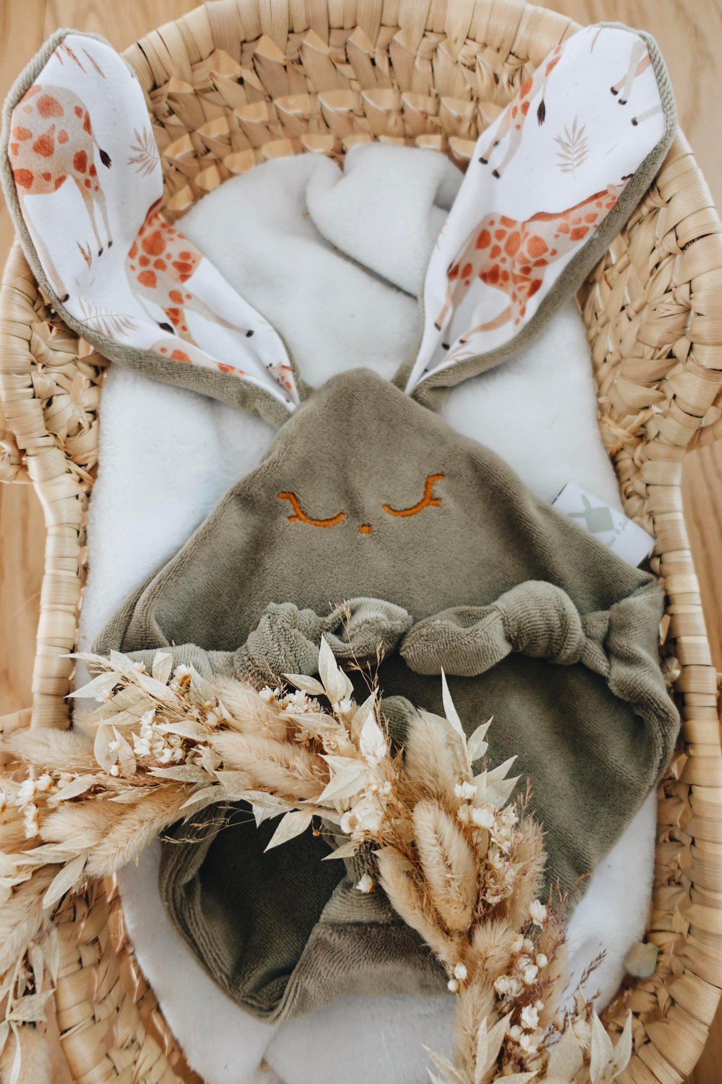 PROTOTYPE - Doudou Velours Mini Noeuds - Girafes