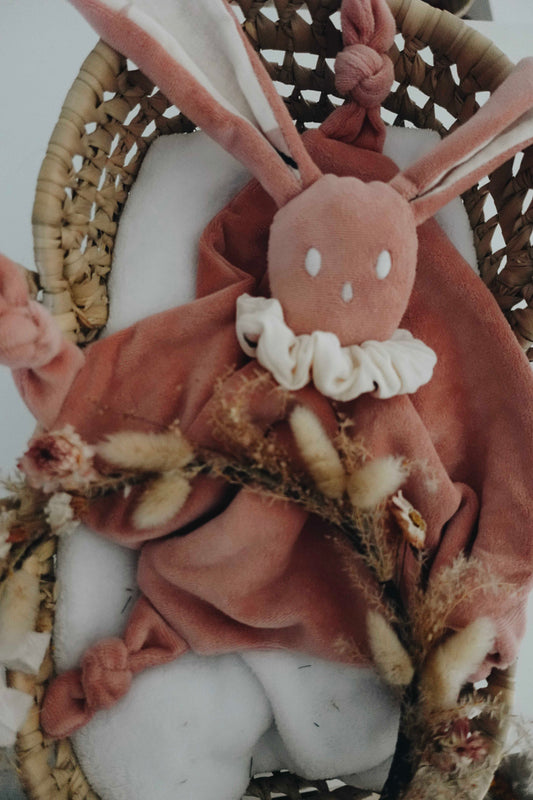 Doudou Velours Câlin Noeuds - Flamands Rose