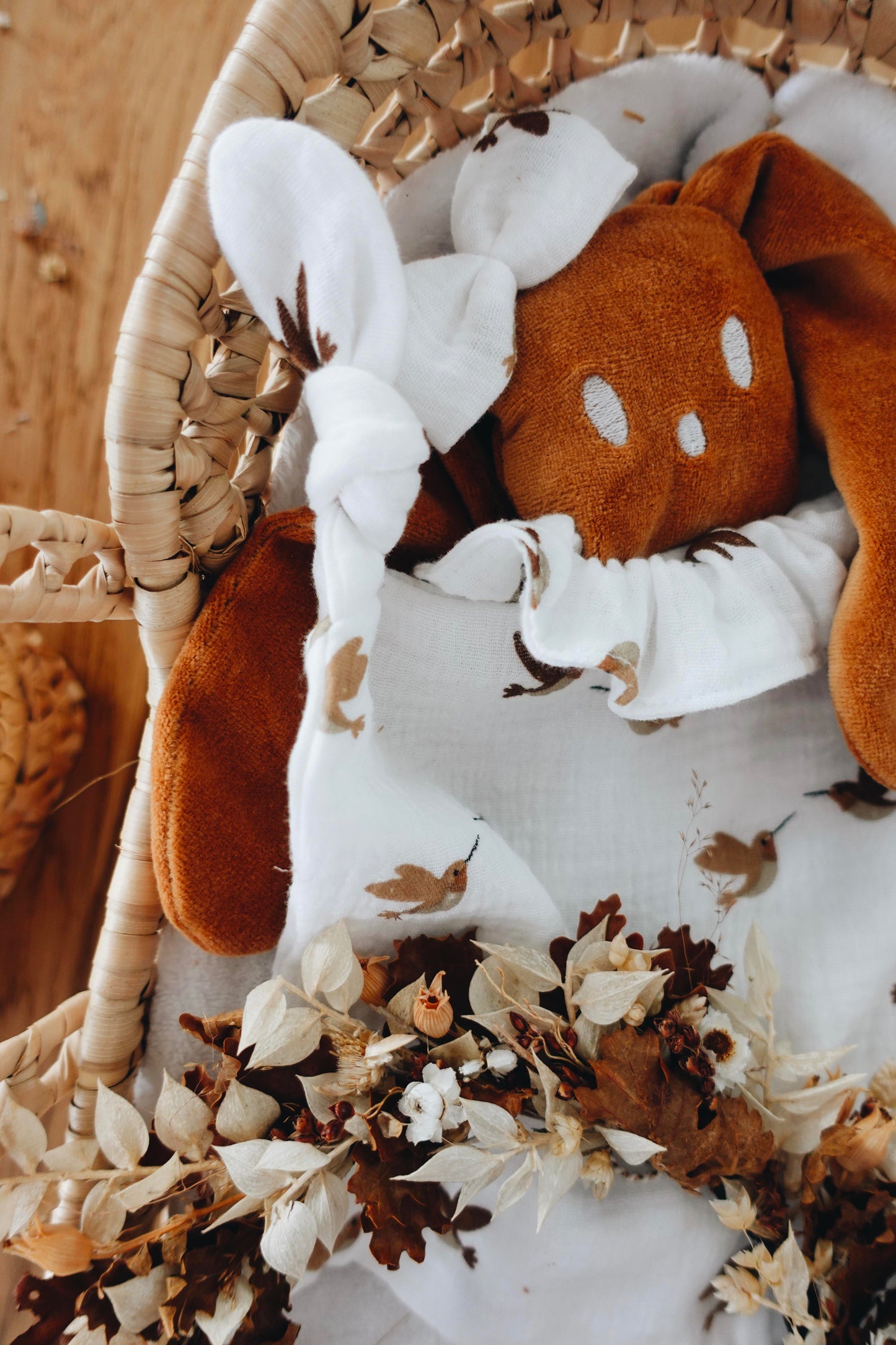 Doudou Mousseline Oiseaux