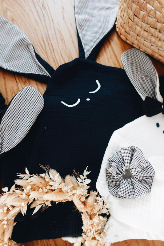 PROTOTYPE - Couverture Lange Noeuds 60x60cm - Vichy