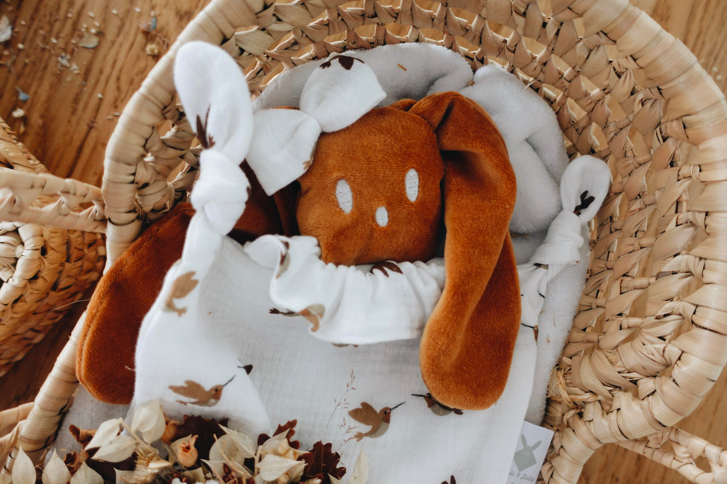 Doudou Mousseline Oiseaux