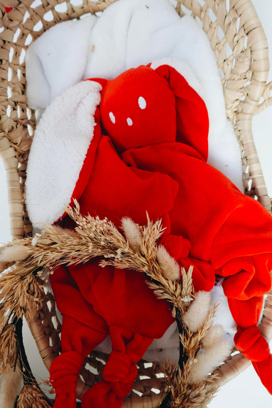 PROTOTYPE - Doudou Velours Câlin Noeuds - Noël Moumoute