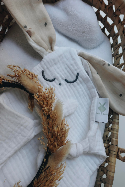 Doudou Lange Mini Noeuds - Moutons