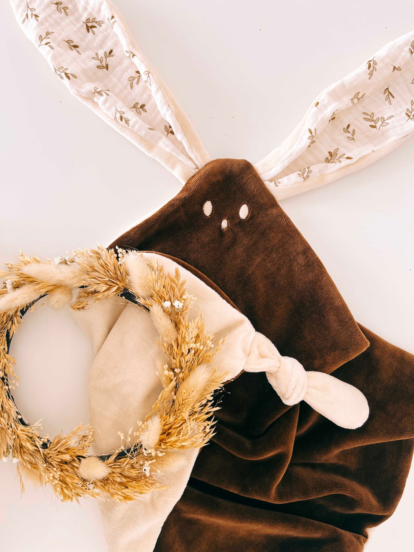 Doudou Velours Cocooning Noeuds - Petit Feuillage